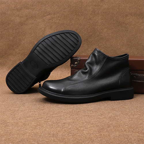 New style Martin boots without lining, men's short boots, high-top leather shoes, men's Korean style trendy soft leather boots, Chelsea boots