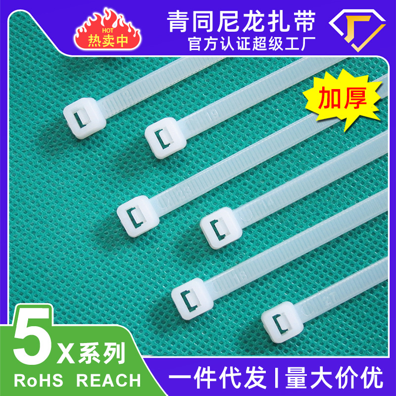 尼龙扎带厂家批发强力加粗3*4*5*8*100*150*200*300*400工业束带
