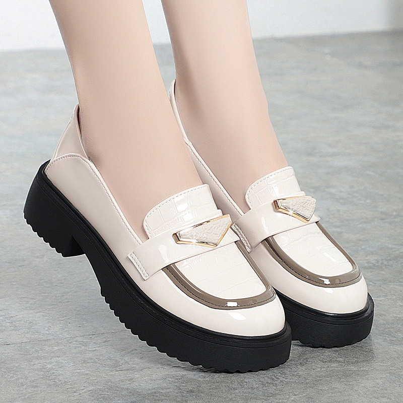 Mocassini donna in pelle slip-on comodi primavera autunno casual_voghion.com