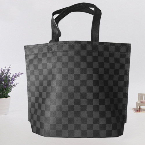 Advertised eco-friendly fabric heat-sealed hand-held mesh coffee-colored shopping bag with logo printed