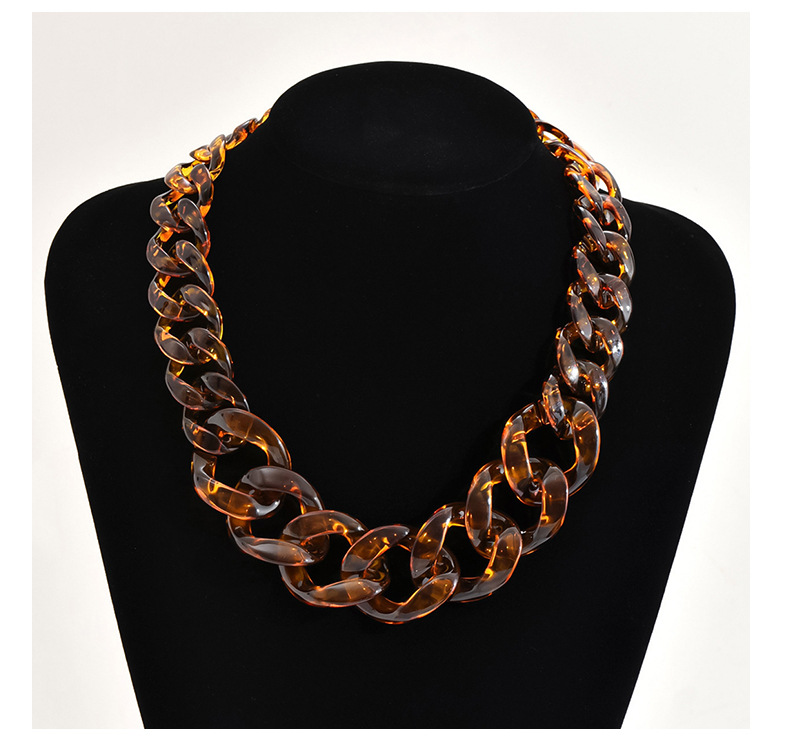 Hip-Hop Exaggerated Geometric CCB Arylic Chain Necklaces Wholesale display picture 2