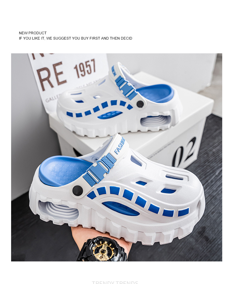 Herr sommar kuddade tofflor halkfria strand sandaler_voghion.com