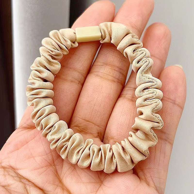 Tejido a mano perla intestino grueso anillo de cabello Ruyi temperamento de alta elasticidad cabeza de cola de caballo cuerdas de cabello adornamiento de cabello para mujeres