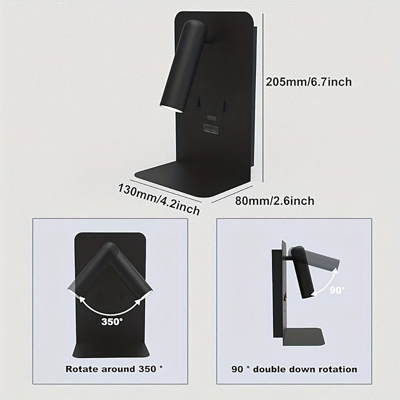 (Cross-border trading), rotating LED hanging lights for bedroom, sconce, reading for bed