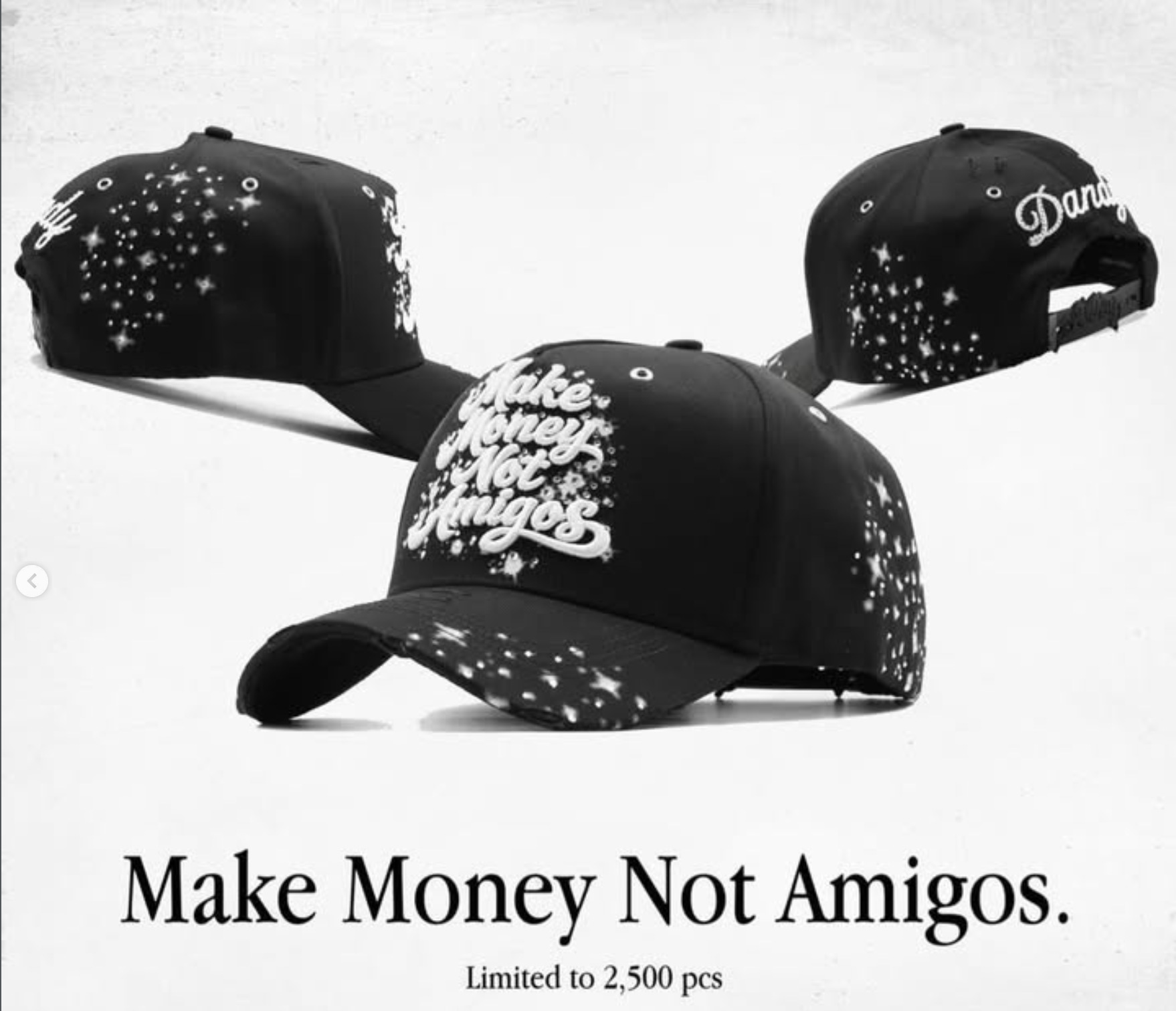 Nuevo Meike Duo Dandy bordado ajustable gorra de boca de pato borde curvo gorra de béisbol con diamantes barba tío