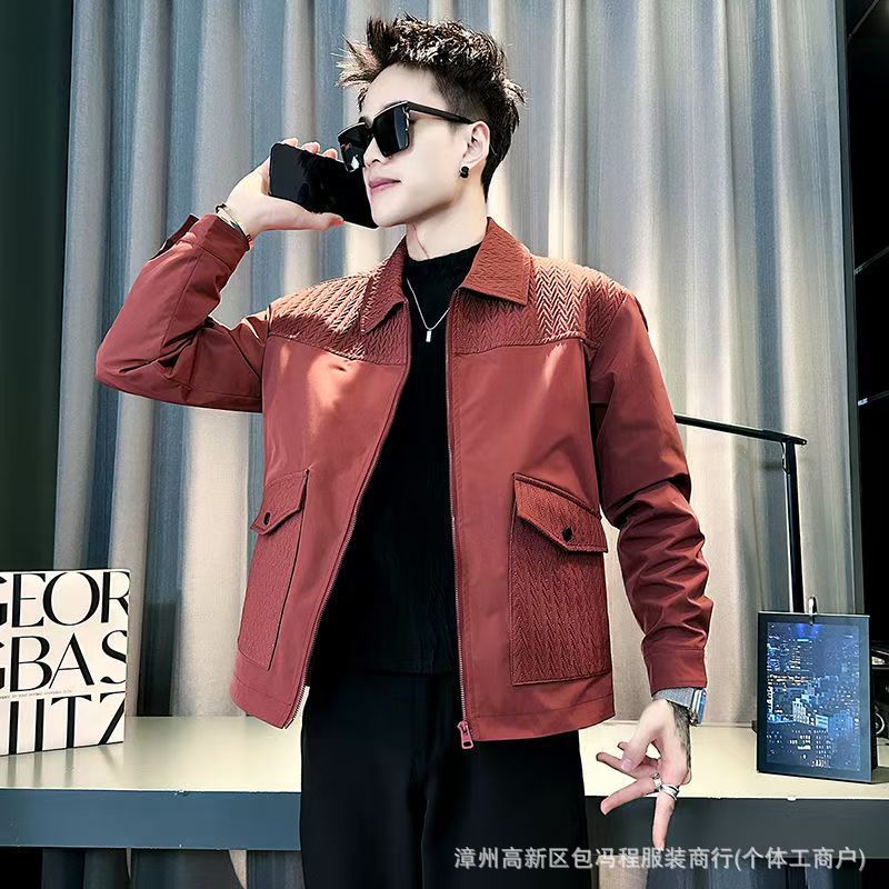 Stand Collar Jacket Men's Spring & Fall 2025 New Style This Year's Popular Trendy Brand Handsome Casual Spring Top