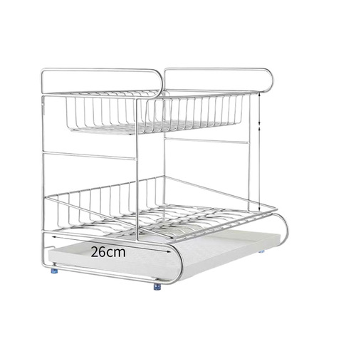 Luxury and high-end 304 stainless steel multi-functional three-layer perfume and cosmetic countertop storage and organization shelf