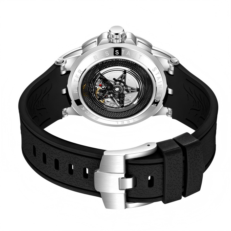 Herren Quarzuhr Mit Regenbogen Edelstein Und Diamant Lünette_voghion.com
