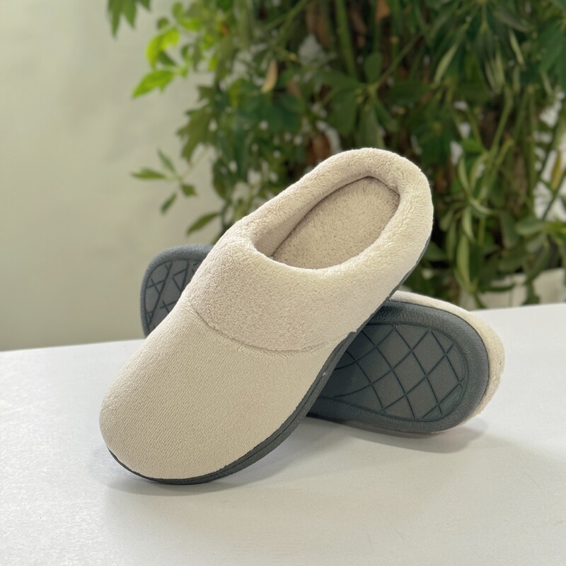 Isotoner Footbed Memory Foam Cross-Border Autumn and Winter Women's Cotton Slippers Half-Pack Heel Cotton Shoes for Outerwear