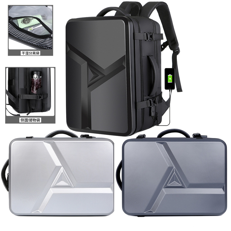 Large Capacity Backpack Hard Shell Backpack Fashion School Bag Laptop Bag 17 Inch Computer Bag Wet and Dry Separate Bag Large Capacity Backpack Hard Shell Backpack Fashion School Bag Laptop Bag 17 Inch Computer Bag Wet and Dry Separate Bag