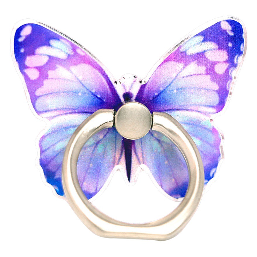 Nuevo en stock al por mayor anillo de hebilla soporte de teléfono móvil hebilla mariposa pintada de dibujos animados lindo creativo