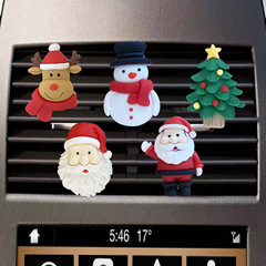 大型新型サンタクロースクリスマスツリートナカイ雪だるま自動車香水装飾クリップ車載エアコン吹出口