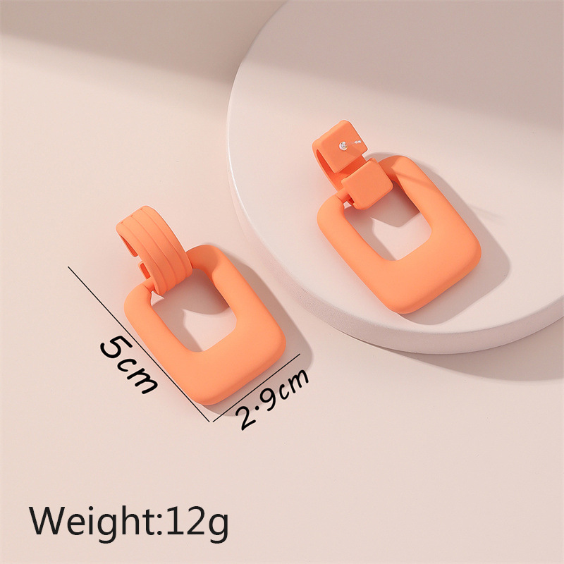 Fashion Solid Color Arylic Stoving Varnish Women's Drop Earrings 1 Pair display picture 5