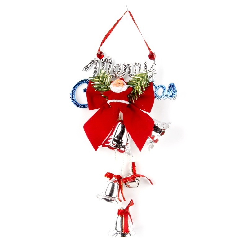 クリスマス装飾用品20cm MERRY CHRISTMASプラスチックメッキ鈴串クリスマスツリーペンダント飾り|undefined