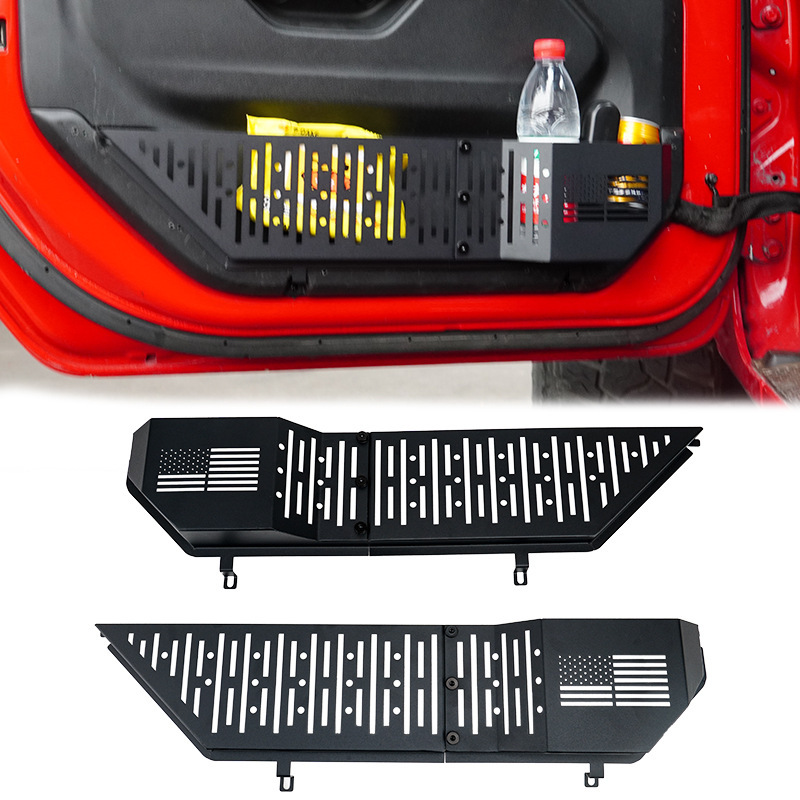 Suitable for Wrangler front door storage box JL new storage box accessories Wrangler JL door metal storage rack Suitable for Wrangler front door storage box JL new storage box accessories Wrangler JL door metal storage rack