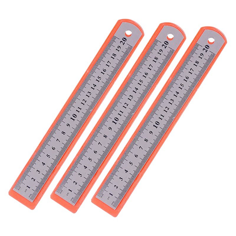 Канцелярские товары линейка из нержавеющей стали 20 см 30 см линейка толщина 0,5 мм Заводская Оптовая Металлическая измерительная линейка