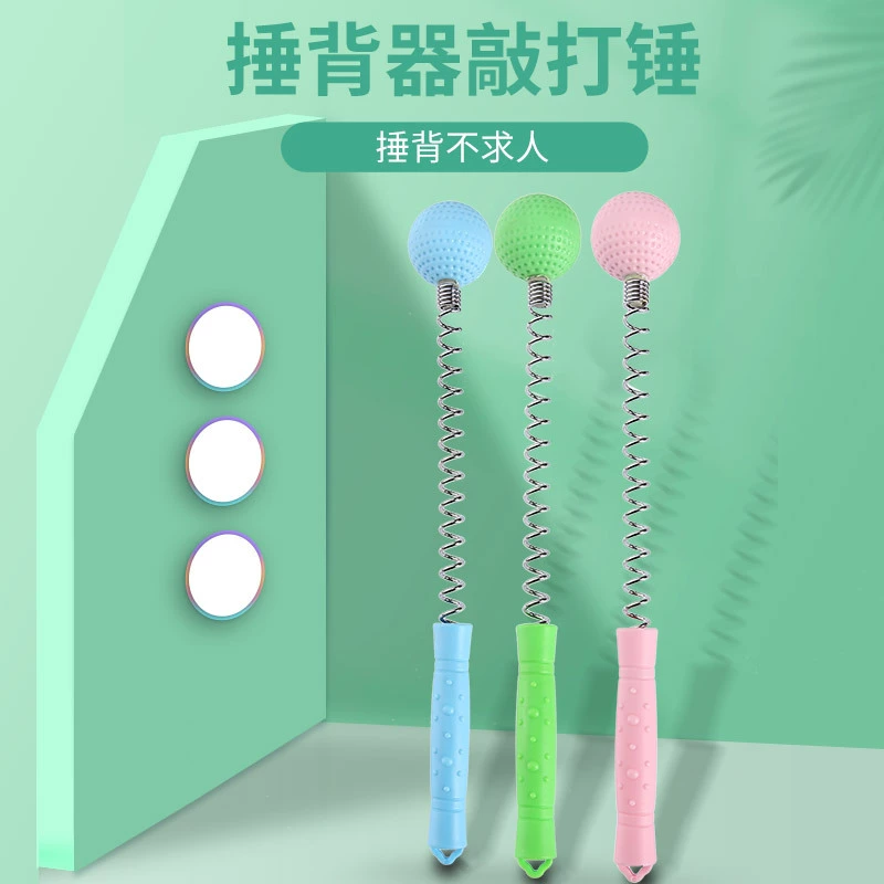 Массажный молоток для гольфа, массажер с силиконовой пружиной, многофункциональный молоток для отстукивания, меридианный молоток для фитнеса