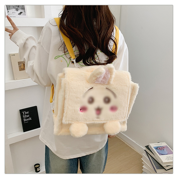 Dropshipping plush cartoon Cinnamoroll backpack, KT cat electric cat iPad bag, kawaii student tutoring bag