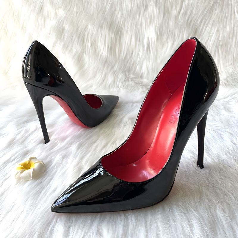 Pointed-Toe Shoes for Women 2025 Spring and Autumn New High-Heeled Shoes with Glossy Design, Comfortable for Long Standing, Trendy Stiletto Heels Pointed-Toe Shoes for Women 2025 Spring and Autumn New High-Heeled Shoes with Glossy Design, Comfortable for Long Standing, Trendy Stiletto Heels