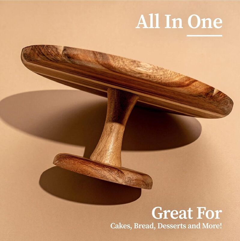 Wooden Cake Rack Durable Rustic Cake Rack Suitable for Wedding Birthday Party Dining Table Base Cake Plate
