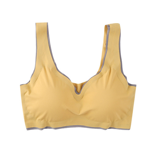 Best friends Libra one-piece seamless wire-free sleep shaping yoga bra for women sports ice silk underwear