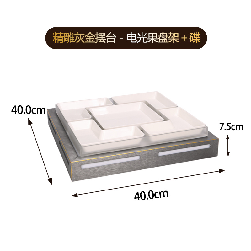 KTV plato de frutas, caja de bar, conjunto de plato de frutas de alta gama, discoteca, decoración de encimera de club de alta calidad.