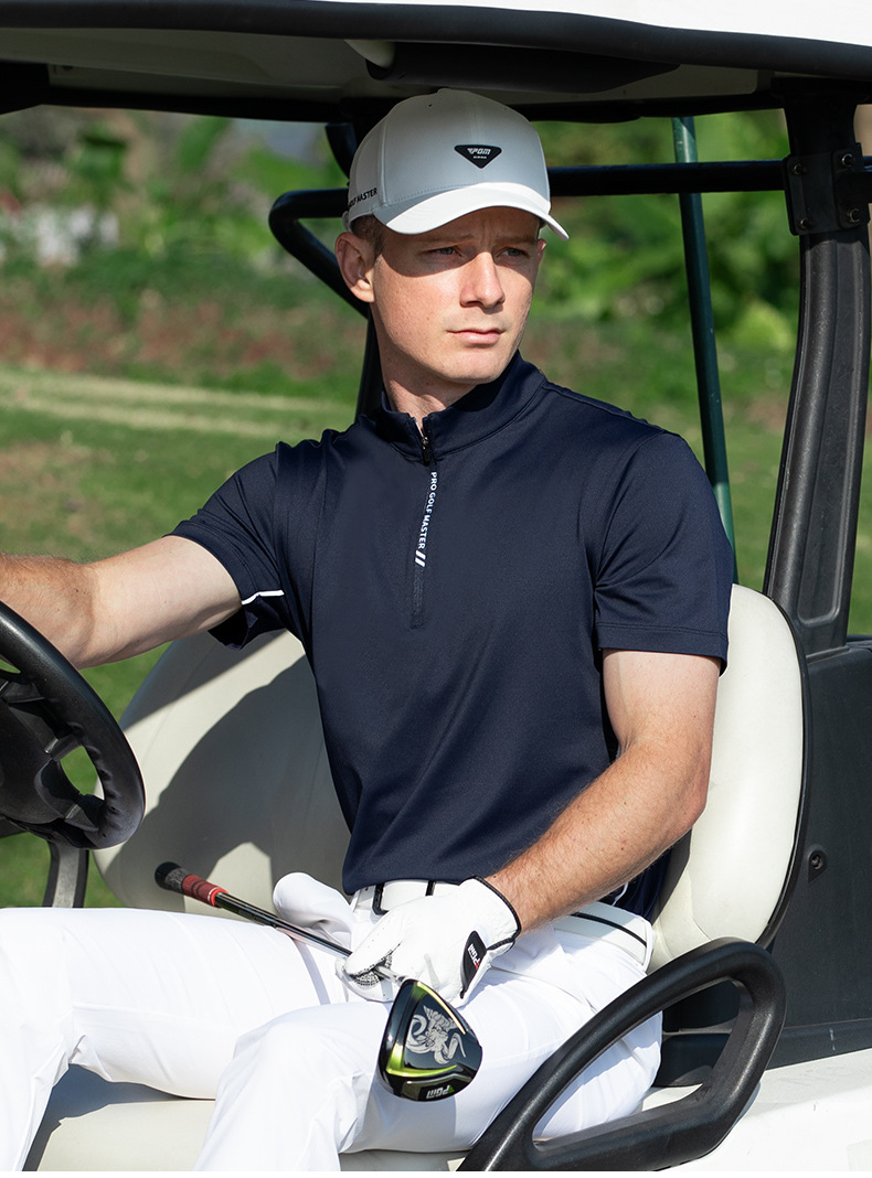 Áo polo nam golf PGM tay ngắn thấm hút nhanh khô — KUZ200-Quần dài màu xanh hải quân, YF771-Trắng tay ngắn, KUZ200-Quần trắng, KUZ200-Quần đen chi tiết 16