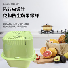 多功能加厚果蔬瀝水籃 PP食品級雙層家用洗菜盆方形果蔬收納籃