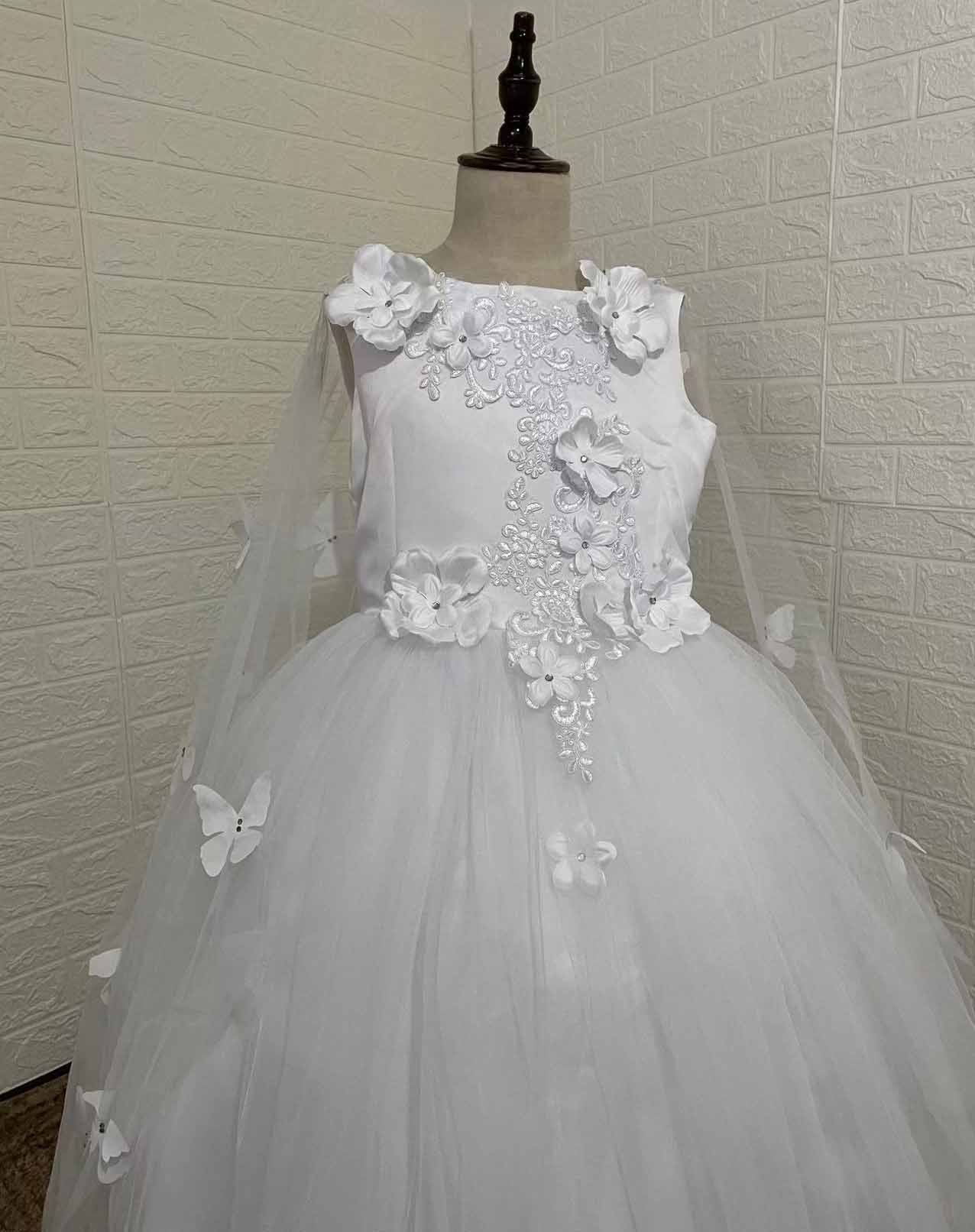 Abito da cerimonia per bambina vestito principessa con scialle_voghion.com
