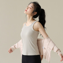 莫代尔背心女夏罗纹条纯色内搭打底上衣女凉感显瘦遮副乳小吊带