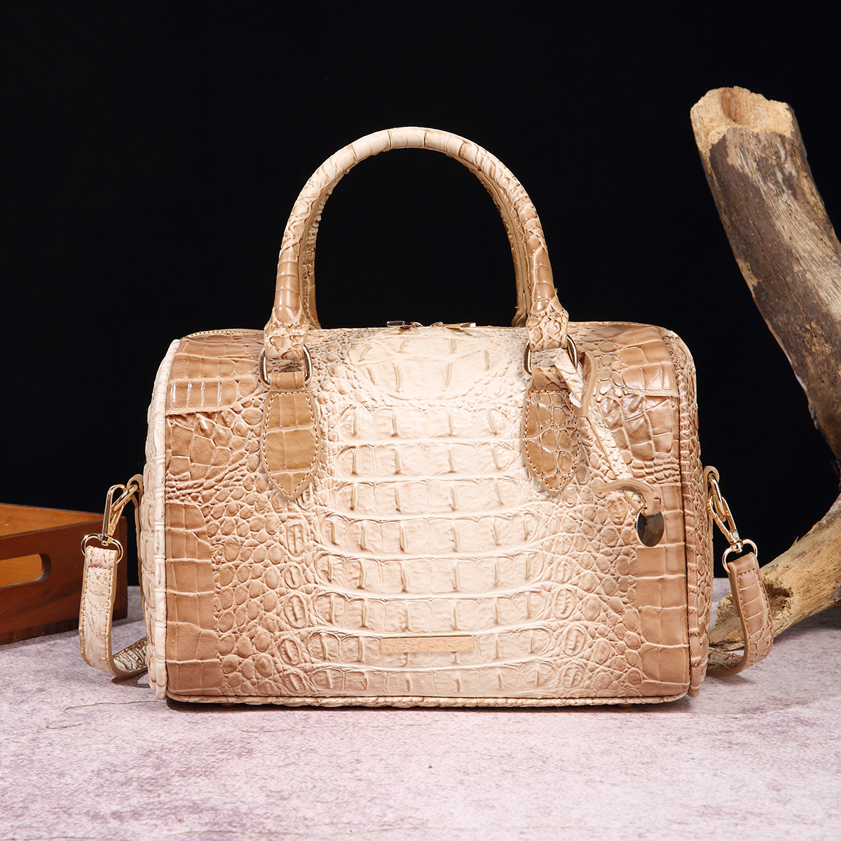 Crocodile Pattern All Seasons Season Women's Gender Women's Large All Seasons Pu Leather Crocodile Classic Style Square Zipper Handbag