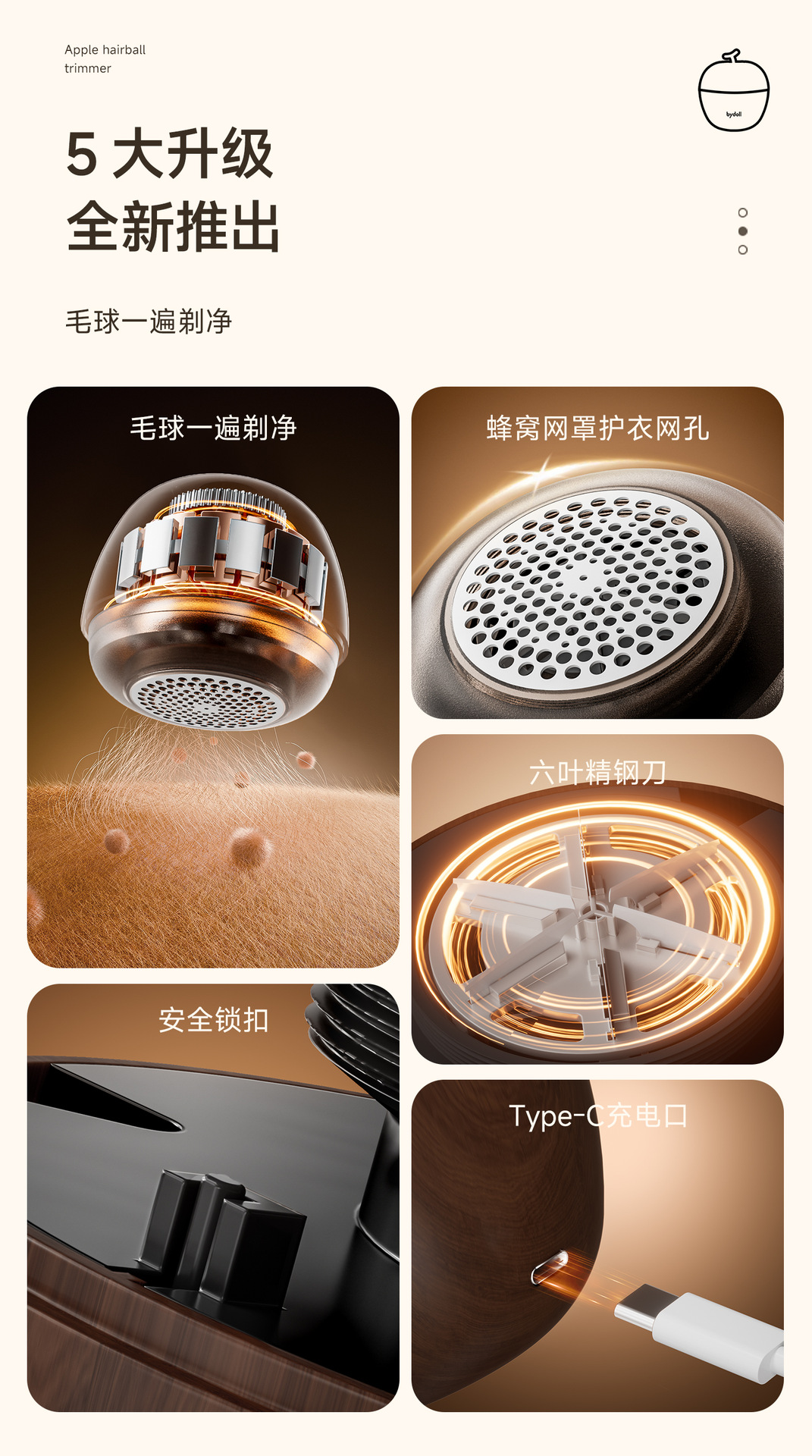 Portable USB Rechargeable Lint Remover Fabric Shaver for Home and Travel - Electric Pilling Remover Wholesale