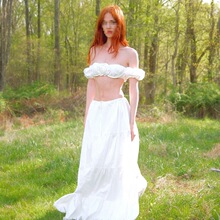 Vacation strapless top, white midi skirt�ȼ����°�ɫ����ȹŮ