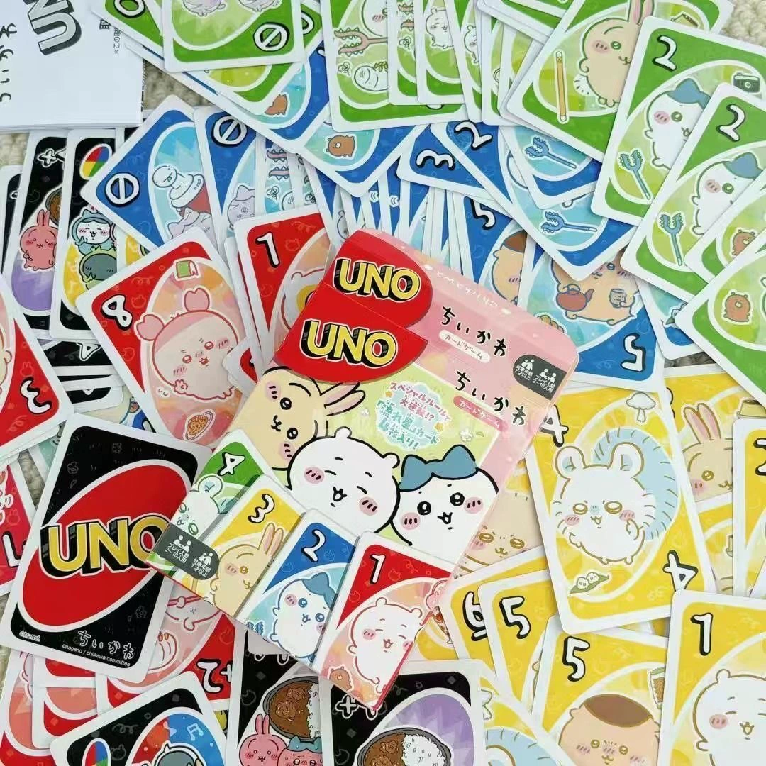 Настольная игра chikawa UNO спецвыпуск, милые бумажные карты для вечеринок, коллекционный набор