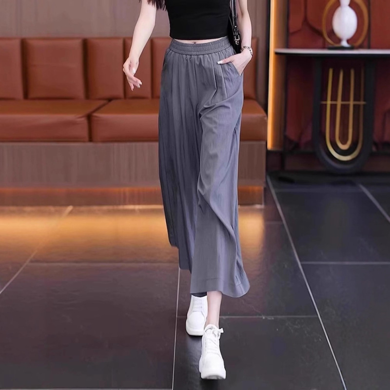 Relaxed Fit Thin Wide-Leg Pants for Women, Summer Hot-Selling High-Waisted Quick-Dry Loose Casual Pants, Lazy Style Cropped Yamamoto Pants Relaxed Fit Thin Wide-Leg Pants for Women, Summer Hot-Selling High-Waisted Quick-Dry Loose Casual Pants, Lazy Style Cropped Yamamoto Pants