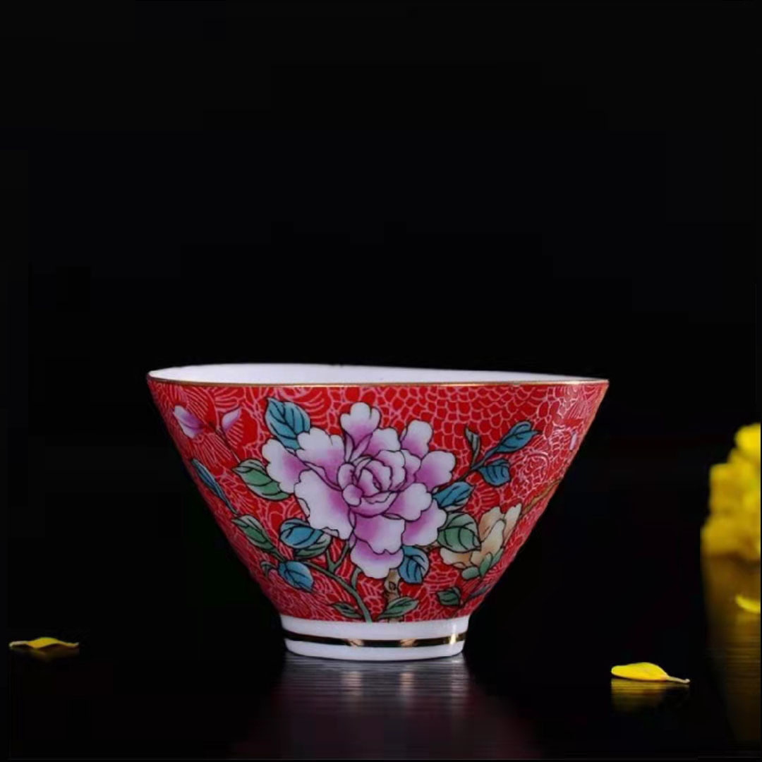모란 컵 레드