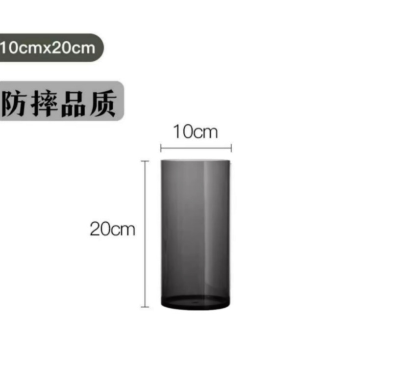 Ventas directas transfronterizas de acrílico anti-caída de alta transparencia imitación de vidrio acuoso de cultivo de floración de floración de floración despierta tubo de floración recto