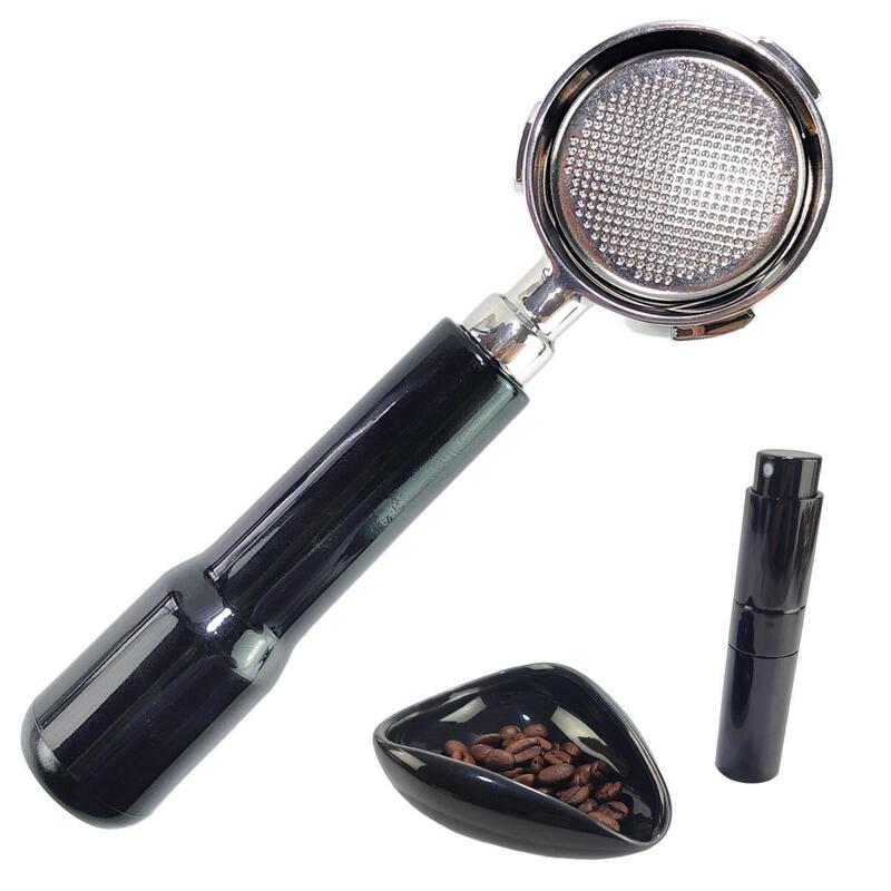 Delong coffee machine handle 51mm three-ear stainless steel bottomless modified handle watering can bean dish set Delong coffee machine handle 51mm three-ear stainless steel bottomless modified handle watering can bean dish set