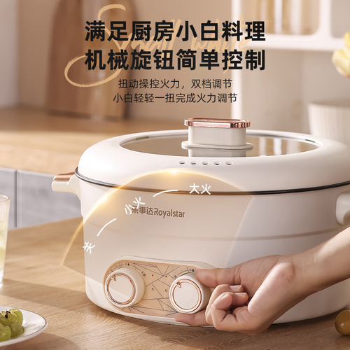 Rongshida Mandarin Duck Electric Hot Pot Multifunctional Boiling Pot High-end Household Electric Hot Pot Gift Wholesale