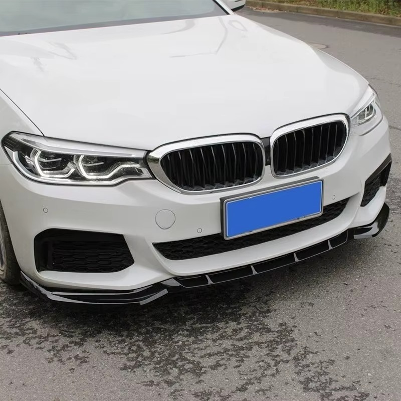 Bmw G30 Front Bumper Spoiler 5 Series Glossy Black Carbon Fiber Pattern Wind Blade Modified Front Splitter for 17-23 Models G30/G31
