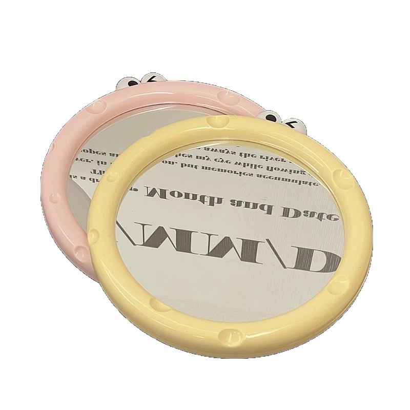 Espejo de maquillaje con forma de queso, espejo de tocador de corazón de niña, espejo de maquillaje HD, espejo portátil para dormitorio de estudiantes