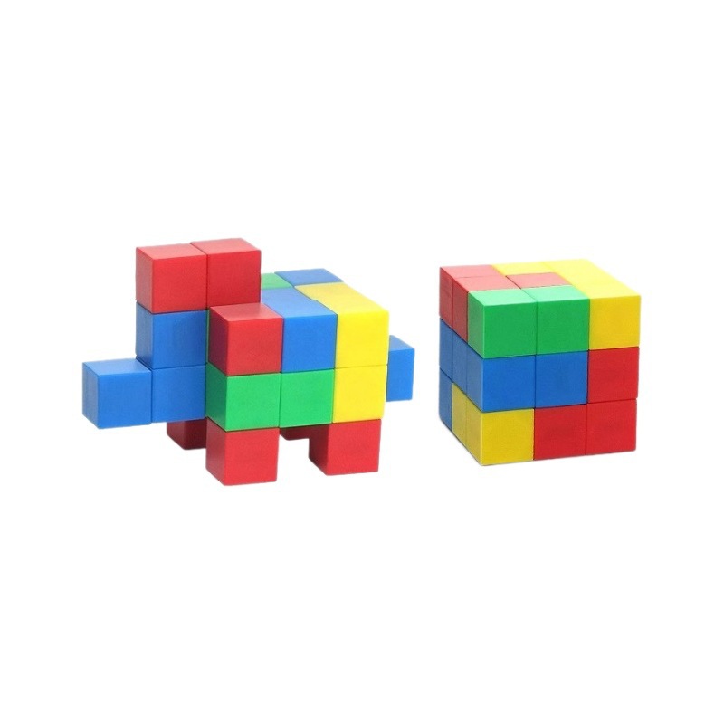 Cubo transfronterizo geométrico magnético bloques magnéticos cubo Rubik para niños pequeños ensamblaje bloques de construcción juguetes de puzzle para niños