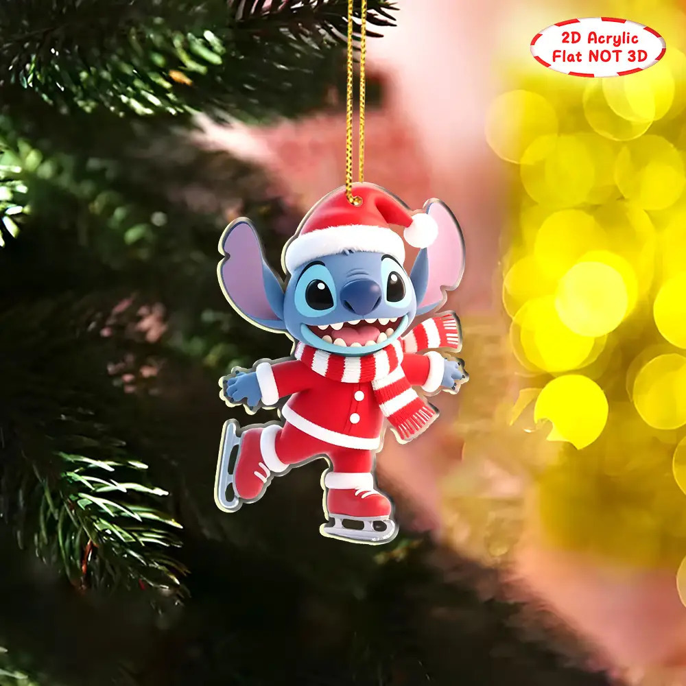 Transfronterizos temu Xiyin nuevo Stiltys decoración de Navidad decoración de automóviles colgante plano acrílico 2D lista