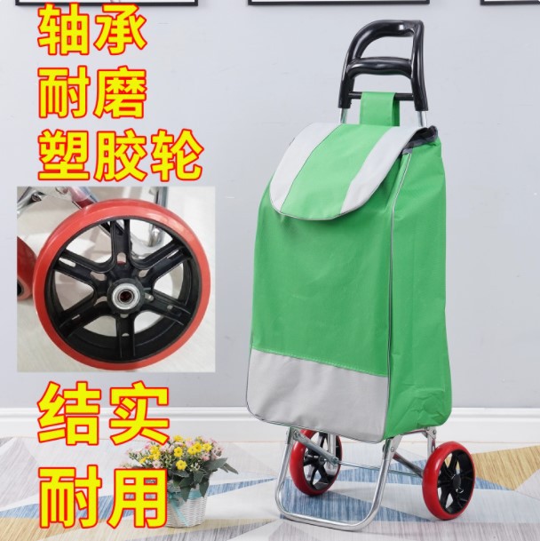 Carrito de compras de escaleras, pequeño carro de tracción de equipaje, carro de tracción de mano, remolque plegable portátil, carro pequeño