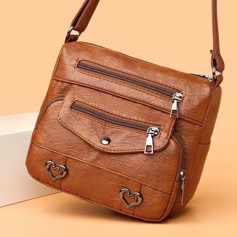 2026 New Model Women's Crossbody Bag Soft Leather Fashion Versatile Multi-Pocket Large Capacity Phone Shoulder Bag Cross-Border Trade 2026 New Model Women's Crossbody Bag Soft Leather Fashion Versatile Multi-Pocket Large Capacity Phone Shoulder Bag Cross-Border Trade