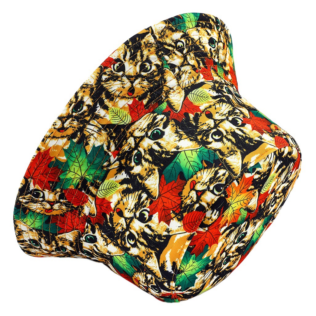 Estilo coreano de moda todo fósforo sombrero de sol casual todo partido sombrero de la cuenca gato animal pescador sombrero