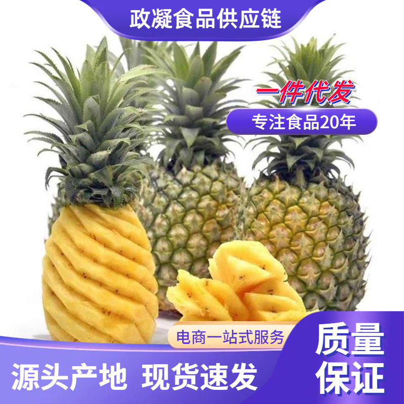 Xuwen Pineapple Dropshipping 3/ 4kg Sweet and Sour Seasonal Fruit Hand-Torn Sweet Pineapple Non-Golden Diamond Pineapple