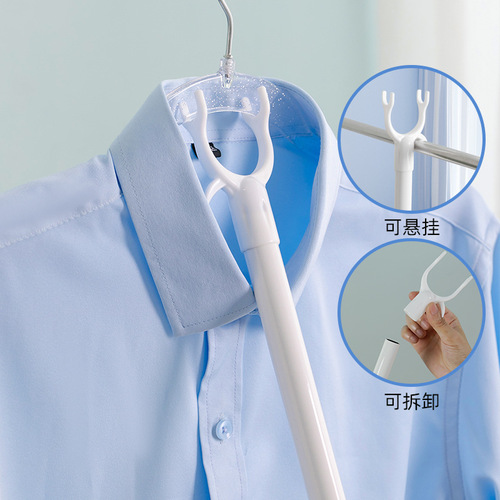 Household Expandable Clothes Rack Pure Color Balcony Clothes Support Portable Telescopic Clothes Hanger Multifunctional Retractable Wholesale