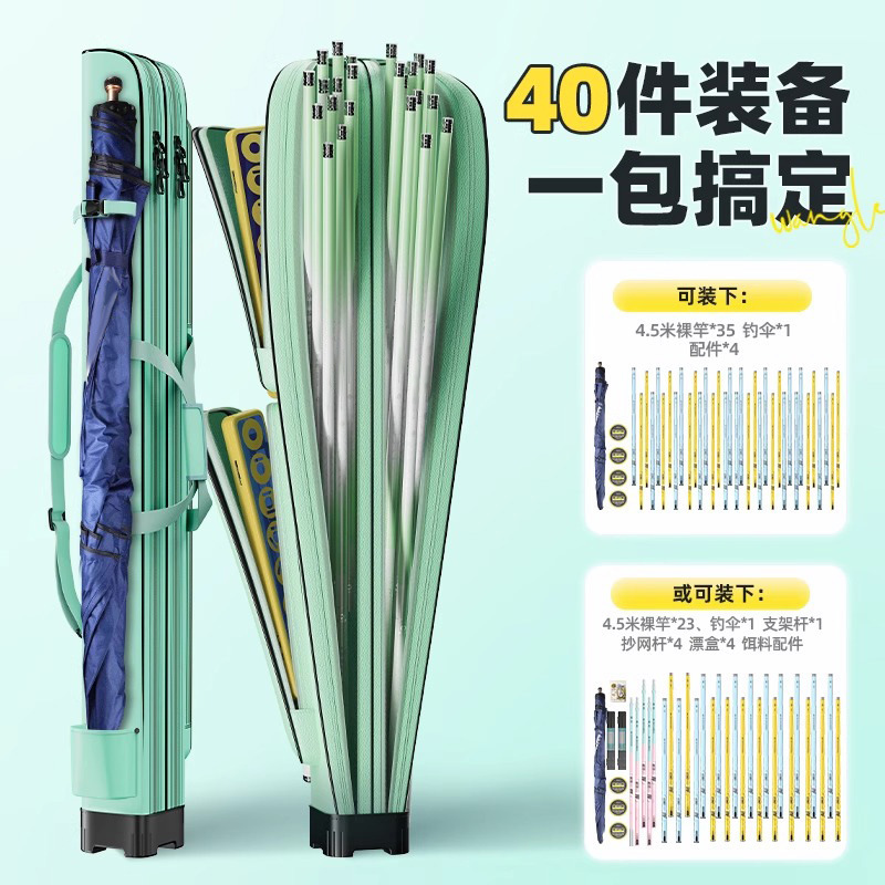 釣り竿バッグ 2025 新しい多機能肥厚釣具バッグルアーバッグ軽量ロッドバッグ釣り特別な収納袋|undefined