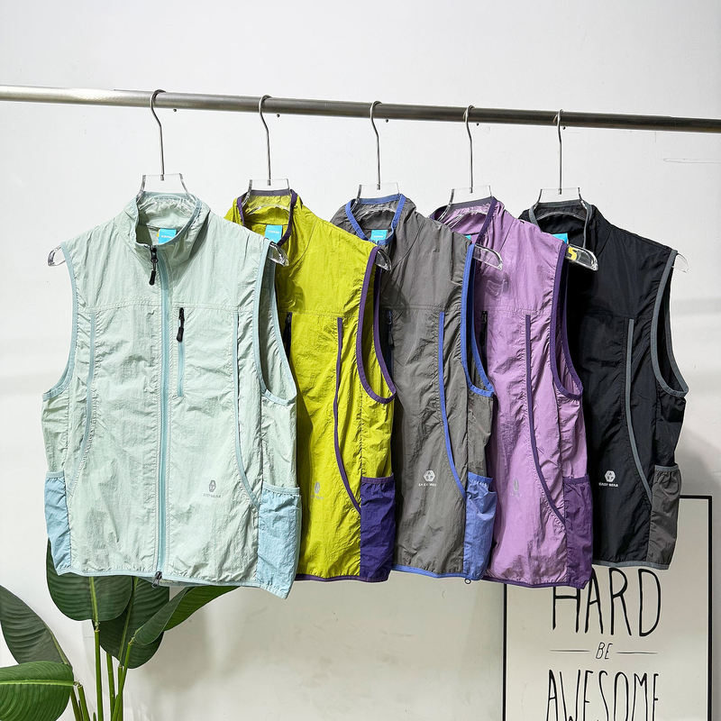 Factory Order Outdoor Mountain-Style Couple's Camping Casual Stand-Collar Color-Block Multi-Pocket Layered Vest 022 Factory Order Outdoor Mountain-Style Couple's Camping Casual Stand-Collar Color-Block Multi-Pocket Layered Vest 022